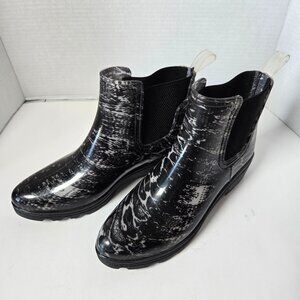 Leopard Print Short Rubber Boots